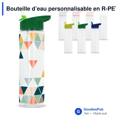 Bouteille d’eau personnalisable en R-PET 600 ml avec logo - Avery