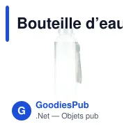 Bouteille d’eau personnalisable 500 ml avec logo - Verre transparent - Miniature 2