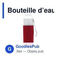 Bouteille d’eau personnalisable en verre 500 ml avec logo - Avec fourreau - Miniature 3