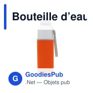 Bouteille d’eau personnalisable en verre 500 ml avec logo - Avec fourreau - Miniature 4