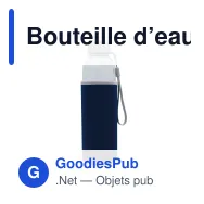 Bouteille d’eau personnalisable en verre 500 ml avec logo - Avec fourreau - Miniature 6