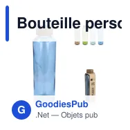 Bouteille personnalisable 650 ml en verre recyclé avec logo - InSideOut ReuuZ - Miniature 1