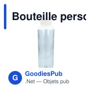 Bouteille personnalisable 650 ml en verre recyclé avec logo - InSideOut ReuuZ - Miniature 3
