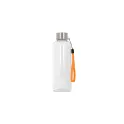 Variante Transparent Orange - Bouteille d’eau personnalisable en R-PET 500 ml avec logo - Jude