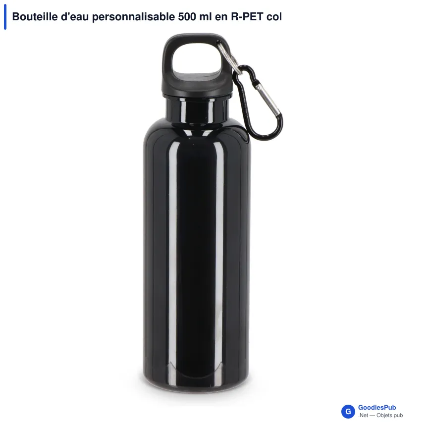 Bouteille d'eau personnalisable 500 ml en R-PET coloré avec logo - Nina - Image 4