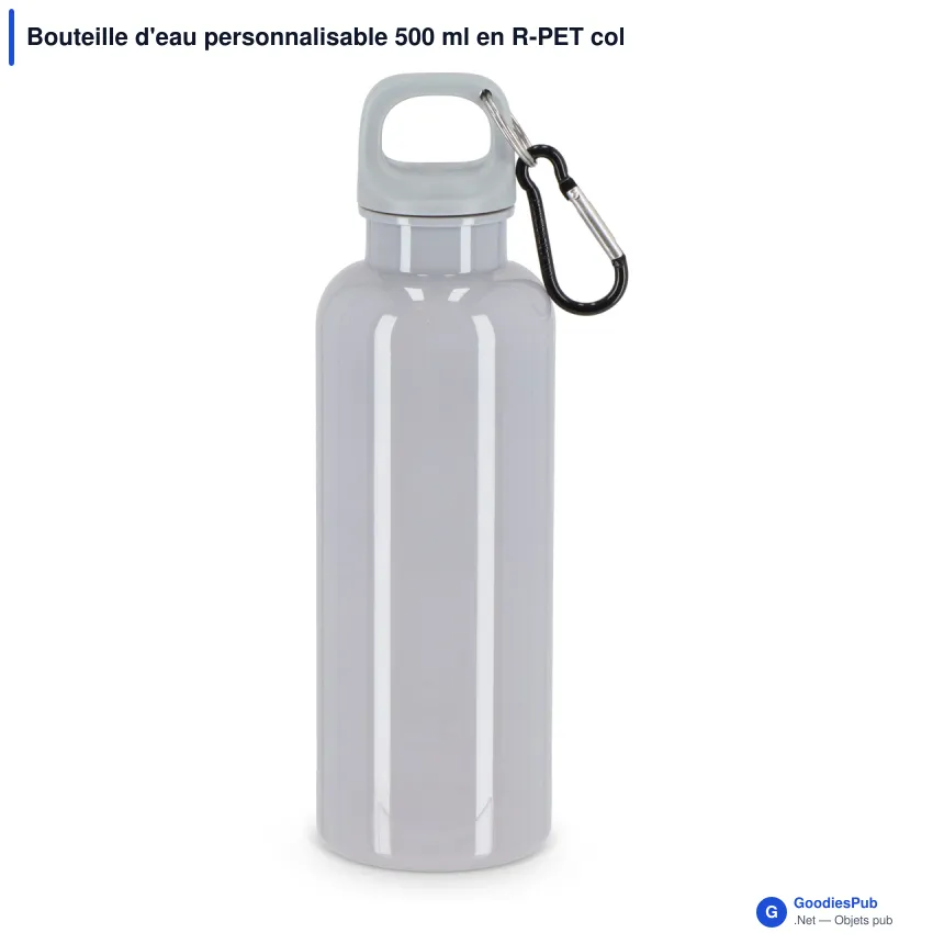 Bouteille d'eau personnalisable 500 ml en R-PET coloré avec logo - Nina - Image 5