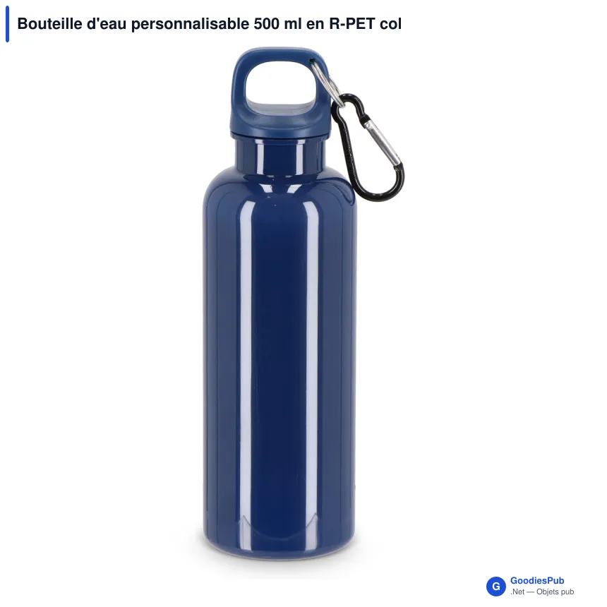 Bouteille d'eau personnalisable 500 ml en R-PET coloré avec logo - Nina - Image 6