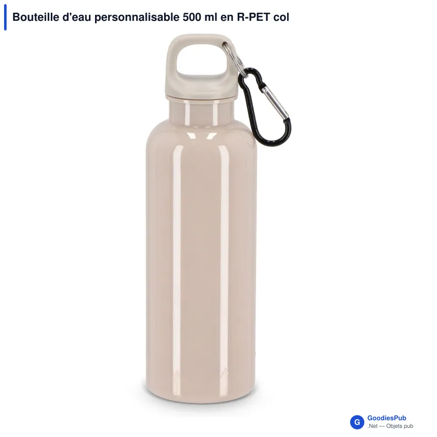 Bouteille d'eau personnalisable 500 ml en R-PET coloré avec logo - Nina - Image 9
