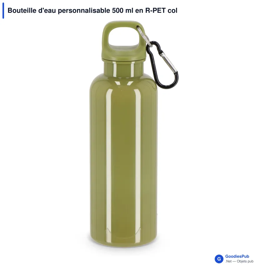 Bouteille d'eau personnalisable 500 ml en R-PET coloré avec logo - Nina - Image 10