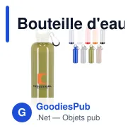 Bouteille d'eau personnalisable 750 ml en R-PET coloré avec logo - Nina - Miniature 1
