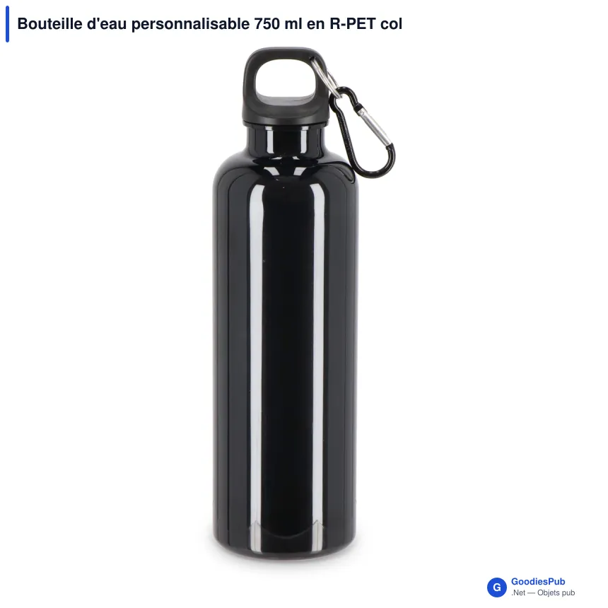 Bouteille d'eau personnalisable 750 ml en R-PET coloré avec logo - Nina - Image 3