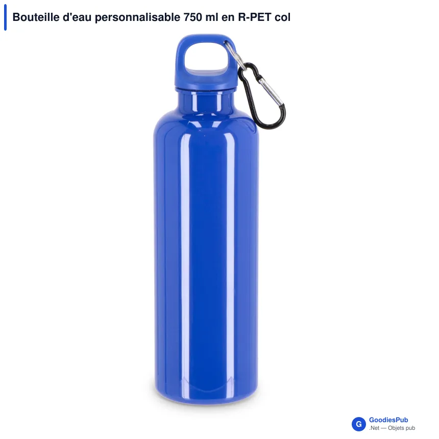 Bouteille d'eau personnalisable 750 ml en R-PET coloré avec logo - Nina - Image 6