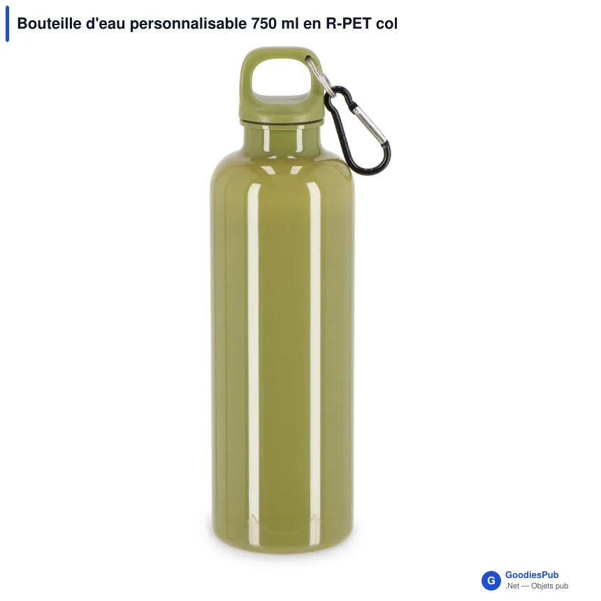 Bouteille d'eau personnalisable 750 ml en R-PET coloré avec logo - Nina - Image 8