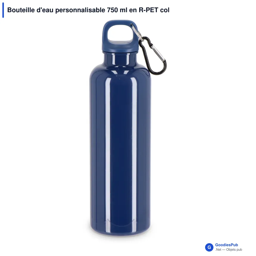 Bouteille d'eau personnalisable 750 ml en R-PET coloré avec logo - Nina - Image 9