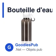 Bouteille d'eau personnalisable 500 ml en R-PET transparent avec logo - Noa - Miniature 2