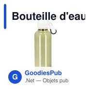 Bouteille d'eau personnalisable 500 ml en R-PET transparent avec logo - Noa - Miniature 3