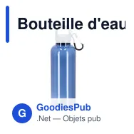 Bouteille d'eau personnalisable 500 ml en R-PET transparent avec logo - Noa - Miniature 5