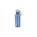 Variante Transparent bleu foncé - Bouteille d'eau personnalisable 500 ml en R-PET transparent avec logo - Noa