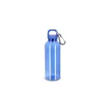 Variante Bleu transparent - Bouteille d'eau personnalisable 500 ml en R-PET transparent avec logo - Noa
