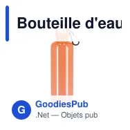 Bouteille d'eau personnalisable 750 ml en R-PET transparent avec logo - Noa - Miniature 4