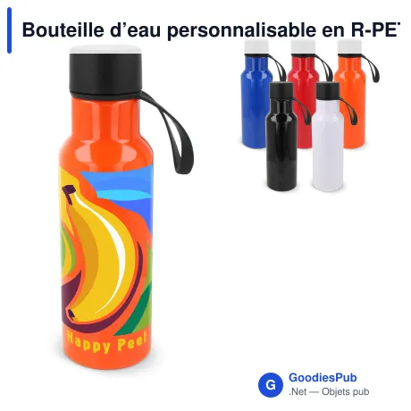 Bouteille d’eau personnalisable en R-PET 600 ml avec logo - Nouvel
