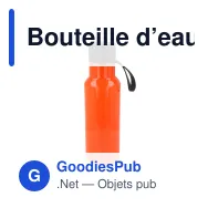 Bouteille d’eau personnalisable en R-PET 600 ml avec logo - Nouvel - Miniature 3