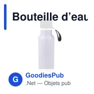 Bouteille d’eau personnalisable en R-PET 600 ml avec logo - Nouvel - Miniature 4