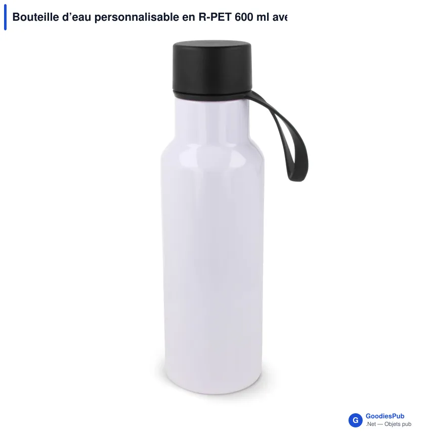 Bouteille d’eau personnalisable en R-PET 600 ml avec logo - Nouvel - Image 4
