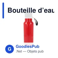 Bouteille d’eau personnalisable en R-PET 600 ml avec logo - Nouvel - Miniature 5