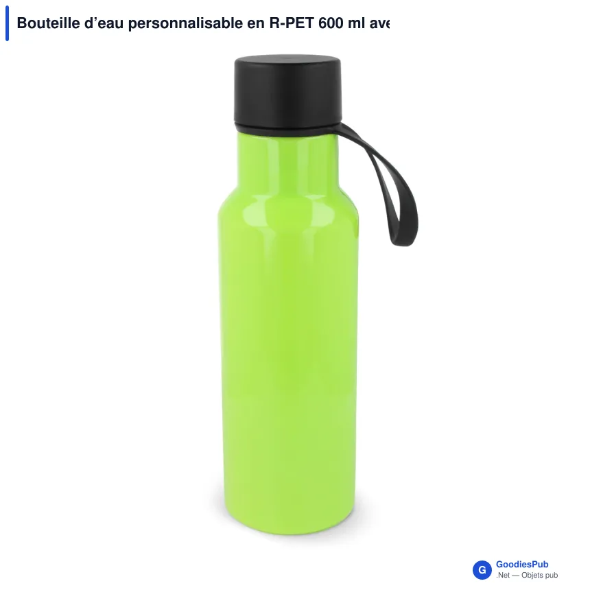 Bouteille d’eau personnalisable en R-PET 600 ml avec logo - Nouvel - Image 6