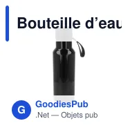 Bouteille d’eau personnalisable en R-PET 600 ml avec logo - Nouvel - Miniature 7