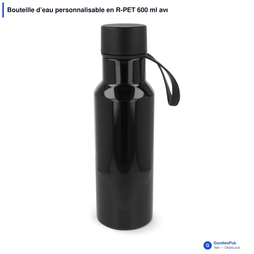 Bouteille d’eau personnalisable en R-PET 600 ml avec logo - Nouvel - Image 7