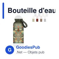 Bouteille d'eau personnalisable 650 ml en R-PET avec logo - Sagaform Tom - Miniature 1