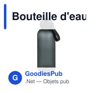 Bouteille d'eau personnalisable 650 ml en R-PET avec logo - Sagaform Tom - Miniature 2