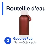 Bouteille d'eau personnalisable 650 ml en R-PET avec logo - Sagaform Tom - Miniature 5
