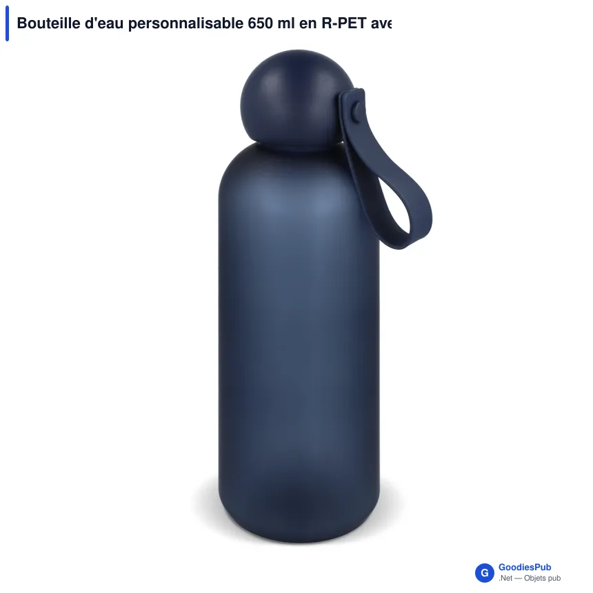 Bouteille d'eau personnalisable 650 ml en R-PET avec logo - Sagaform Tom - Image 6