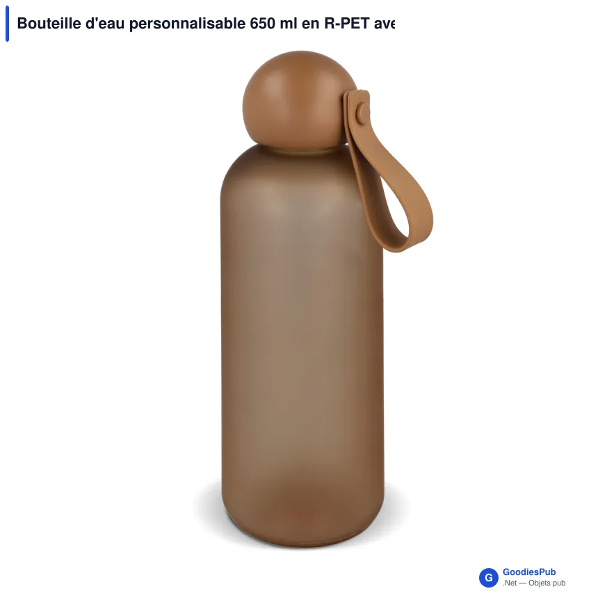 Bouteille d'eau personnalisable 650 ml en R-PET avec logo - Sagaform Tom - Image 8