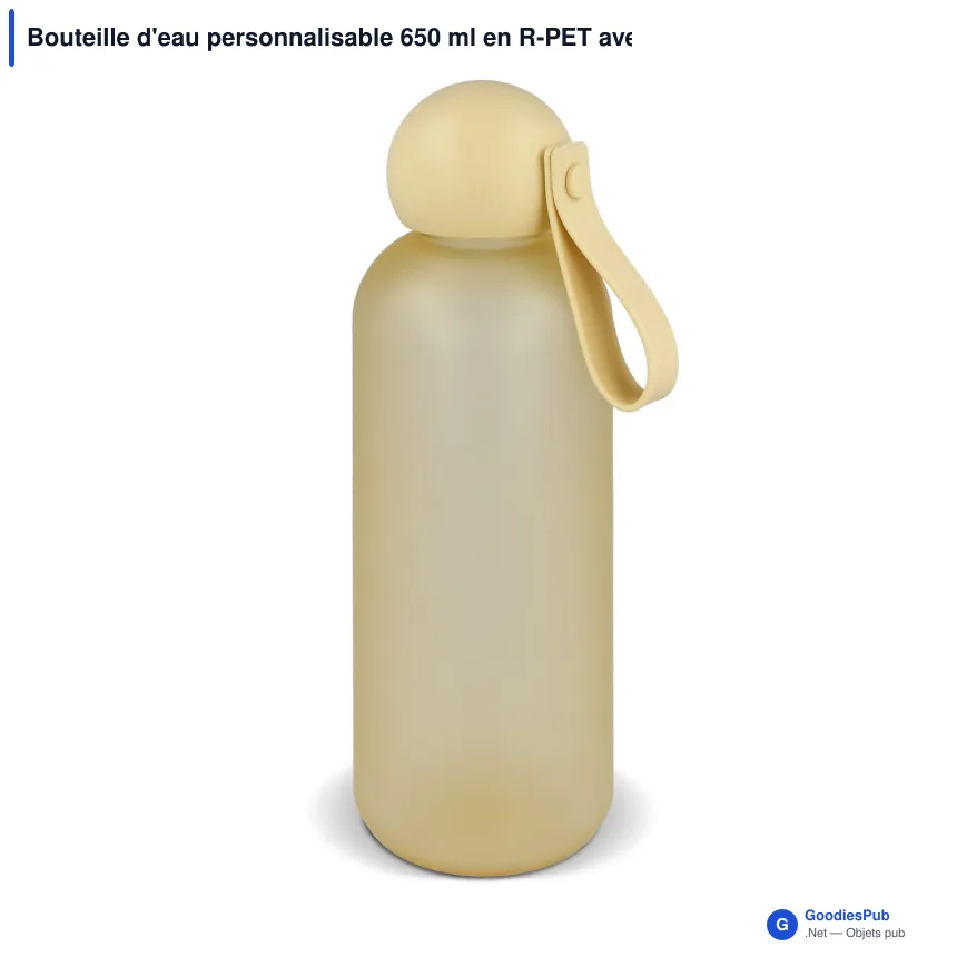 Bouteille d'eau personnalisable 650 ml en R-PET avec logo - Sagaform Tom - Image 9