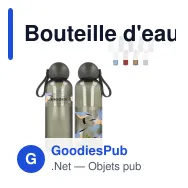 Bouteille d'eau personnalisable 600 ml en R-PET avec logo - Sagaform Ture - Miniature 1