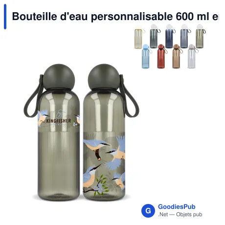 Bouteille d'eau personnalisable 600 ml en R-PET avec logo - Sagaform Ture