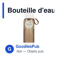 Bouteille d'eau personnalisable 600 ml en R-PET avec logo - Sagaform Ture - Miniature 3