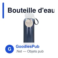 Bouteille d'eau personnalisable 600 ml en R-PET avec logo - Sagaform Ture - Miniature 4