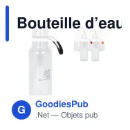 Bouteille d’eau personnalisable en R-PET 600 ml avec logo - Tatum - Miniature 1