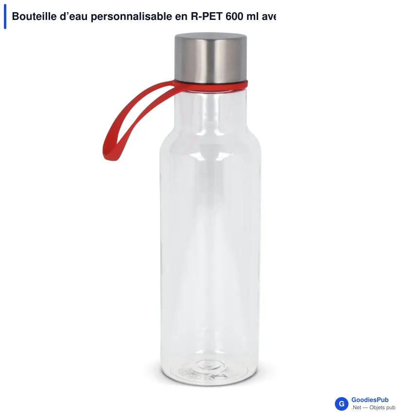 Bouteille d’eau personnalisable en R-PET 600 ml avec logo - Tatum - Image 5