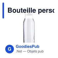 Bouteille personnalisable en verre et acier inoxydable Andrei avec logo - Miniature 1