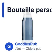 Bouteille personnalisable en verre et acier inoxydable Andrei avec logo - Miniature 5