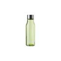 Variante vert citron - Bouteille personnalisable en verre et acier inoxydable Andrei avec logo