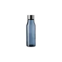 Variante noir - Bouteille personnalisable en verre et acier inoxydable Andrei avec logo