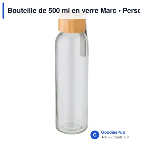 Bouteille de 500 ml en verre Marc