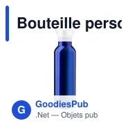 Bouteille personnalisable en acier inoxydable 700 ml avec logo - Poppy - Miniature 1